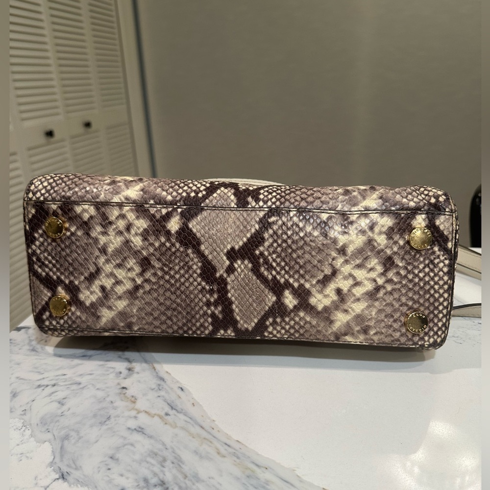 Michael Kors Sutton Python Snakeskin Saffiano Lea… - image 3